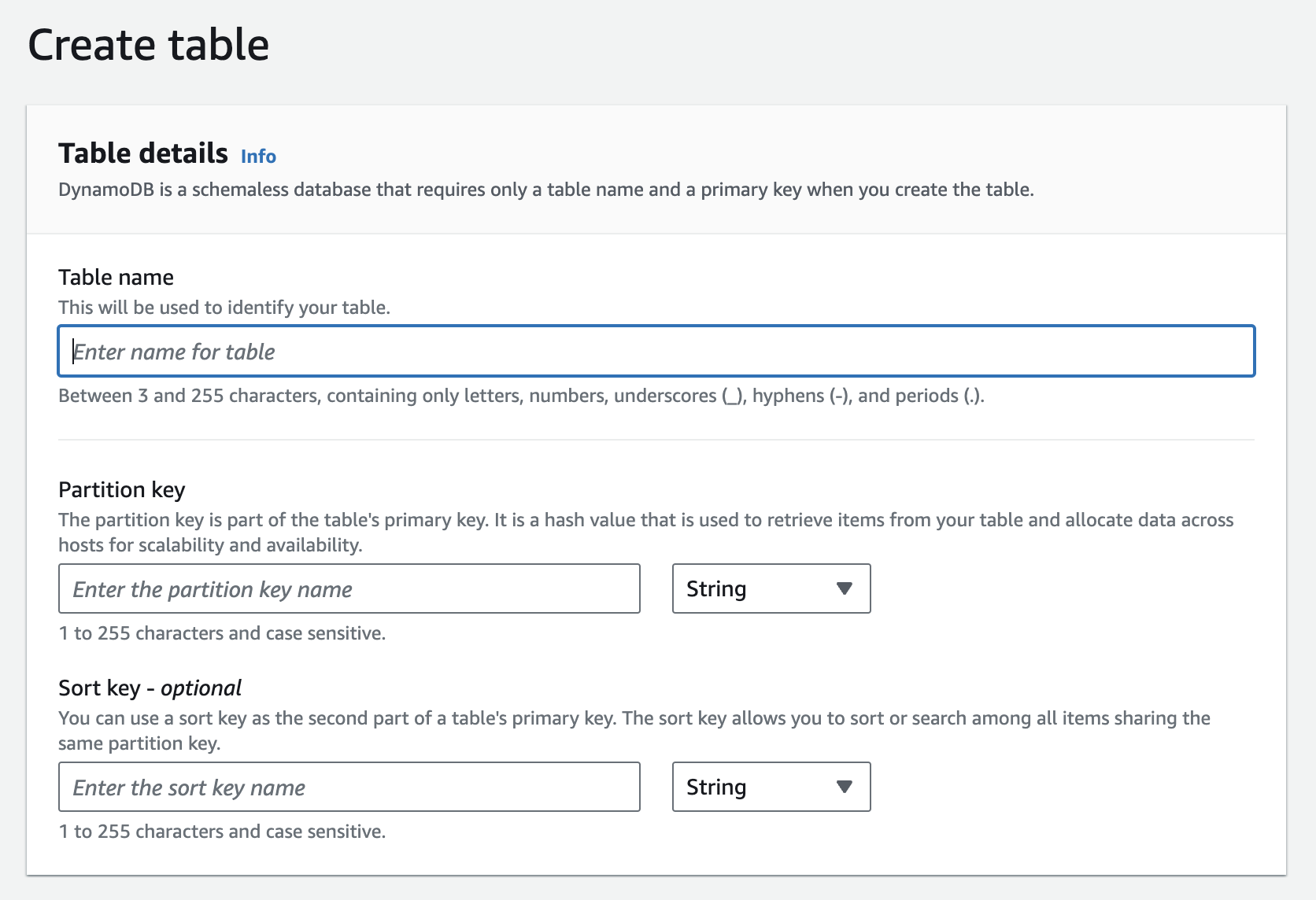 Create Table